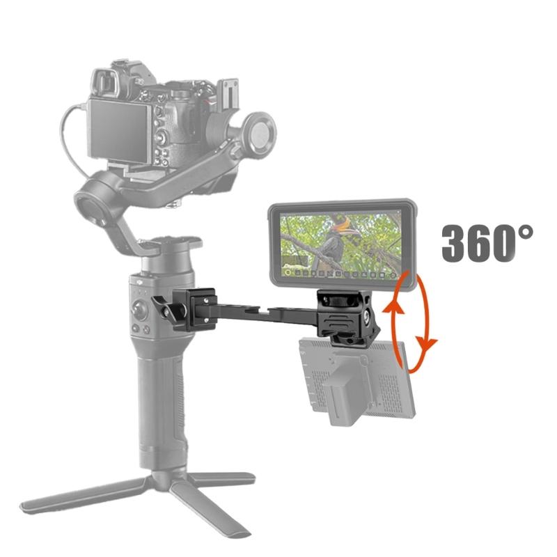 Handheld Gimbal Accessory Mount For Camera Cold Shoe Slots For Microphone, LED Video Light Extension Bracket Aluminum