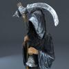 Resin Halloween Holy Death Statue Standing Religious Decorative Figurine Grim Reaper Holding Scythe Statue Altar Halloween Decor