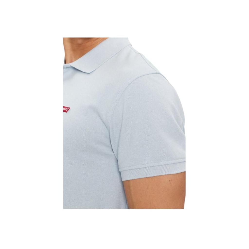 Levis Solid Color Simple Comfortable Short Sleeve Polo Shirt Men Tops Blue 35883-0162