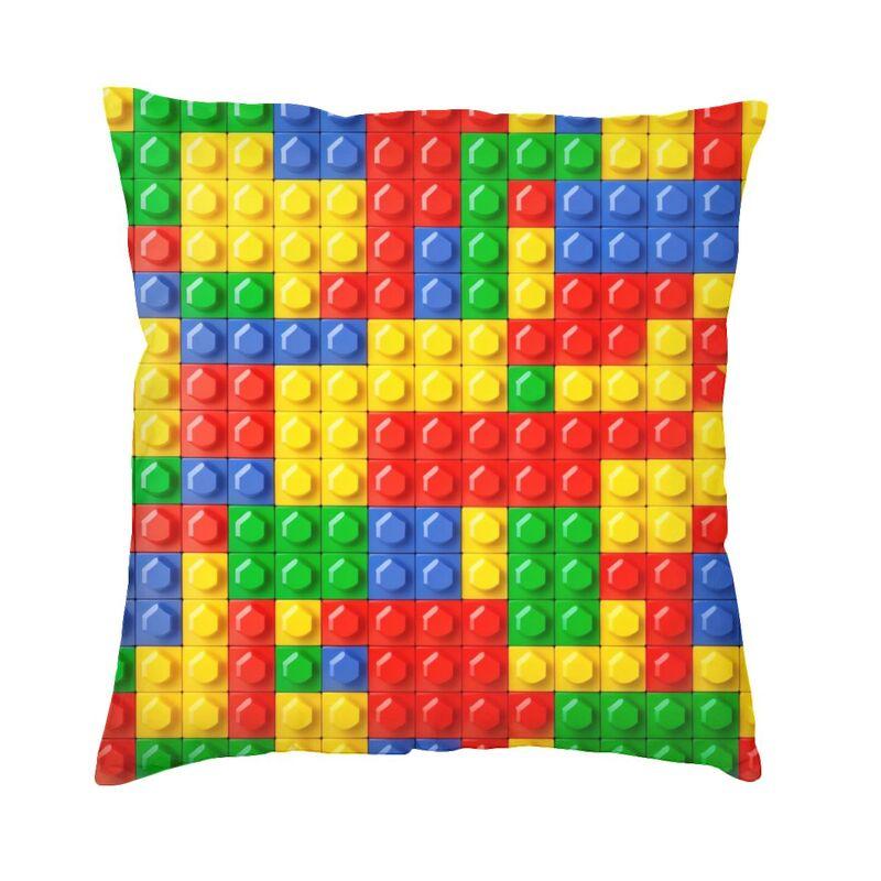 Cool Master Builder Funny Building Blocks Gift Square Throw Pillow Case Decoration 3D Double Side Print Cushion Cover for Sofa 30x30cm 12x12in