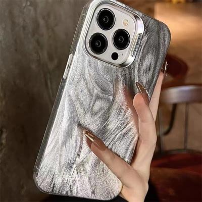 Capa de telefone de laser com padrão de camelo de luxo para iPhone 11 12 13 14 15 Pro Max Plus, capa protetora à prova de choque