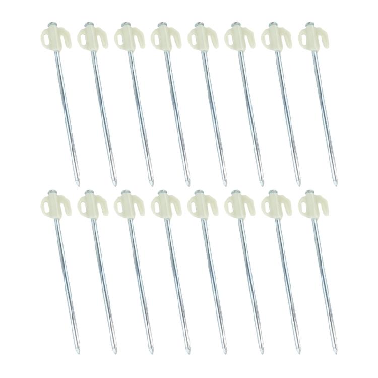 16Pcs Luminous Tent Nails Peg Steel Tent Stakes Golden Tent Hook Ground Anchors 1