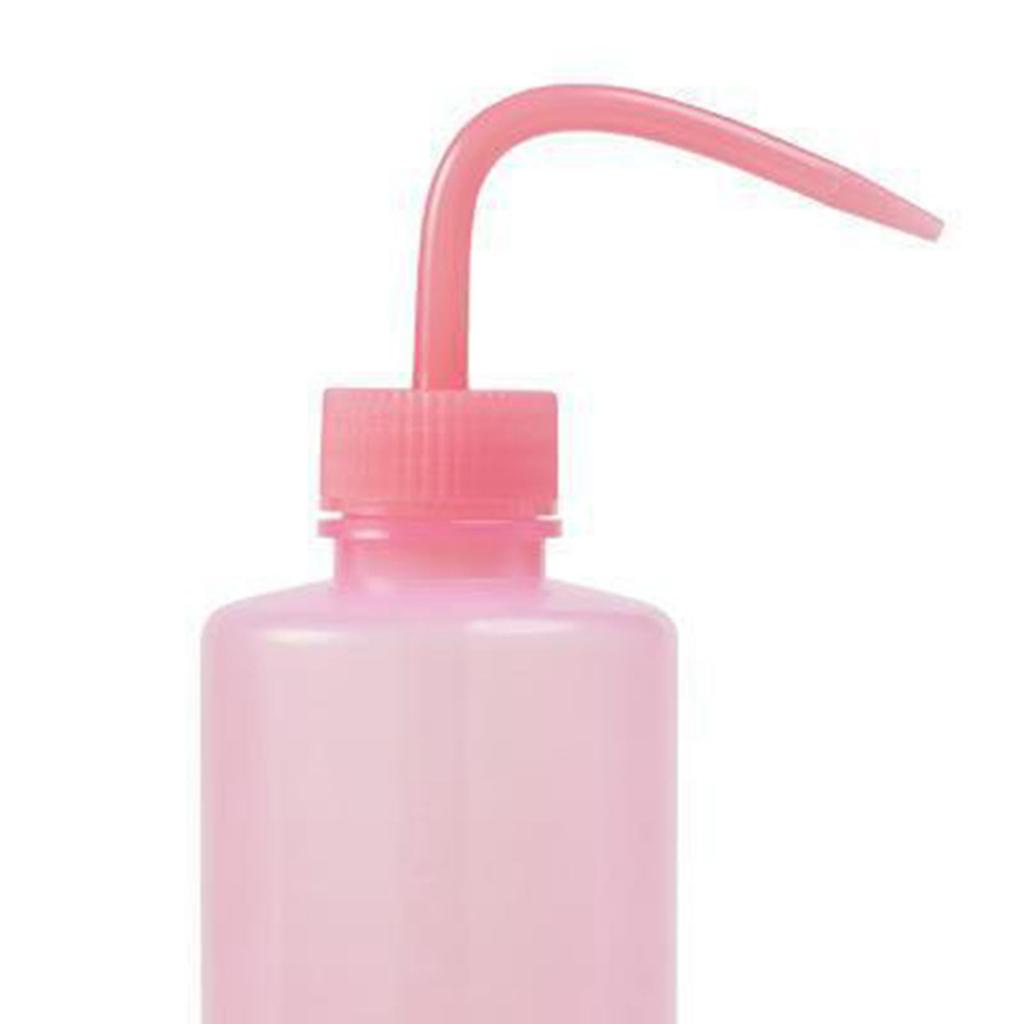250ML Tattoo Waschflasche Tragbare Tattoo Gebogene Ausguss Sprühflasche Plastik Squeeze Flasche Werkzeug Rosa