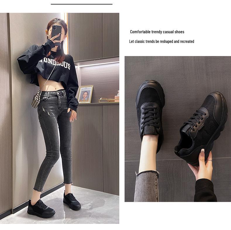 Women's Lightweight Non-Slip Lace-Up Running Shoes: Breathable, Comfortable & Wear-Resistant for Casual, Travel, and Work