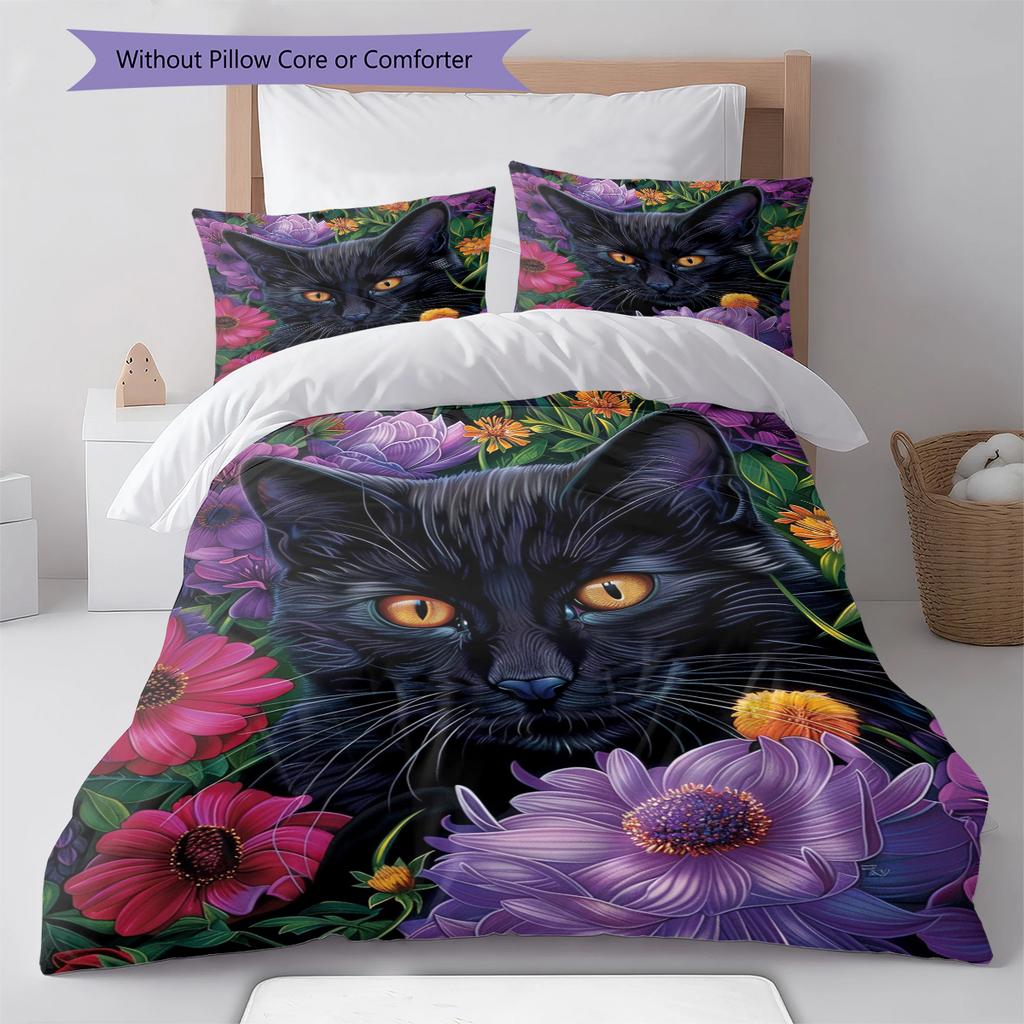 Cartoon Pattern Bedding Quilt Set Quilt Cover Pillowcase Home Decoration Birthday Gift (1 * duvet cover + 2 * pillowcase, without core)