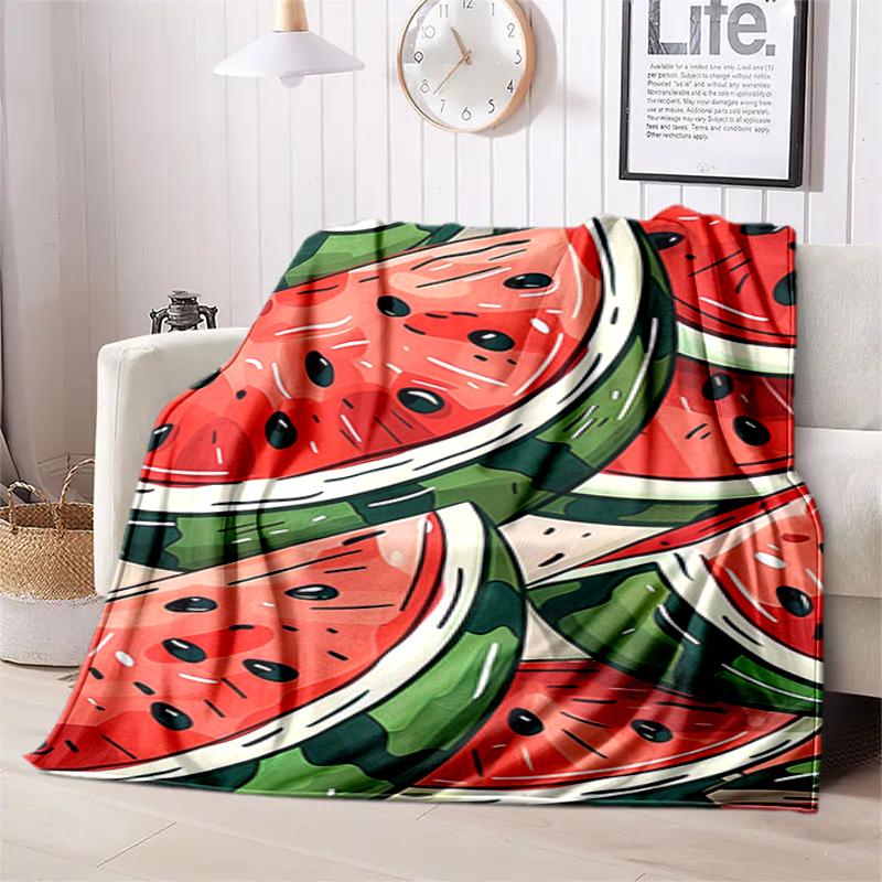 1PC Food Elements printed blanket, all season lightweight home office outdoor nap multifunctional blanket A2