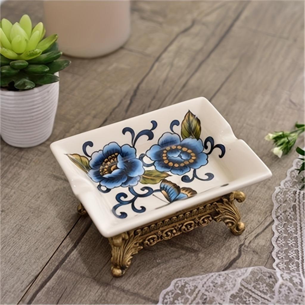 Vintage Ceramic Soap Dish for Cross-Border Export, European-Style Personalized Soap Holder for Bathroom & Laundry Room