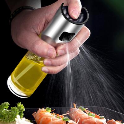Ölsprühflasche mit Trichter, 100 ml/200 ml, effiziente Ölkontrolle, Grillen, Picknick, Speiseölspender für Oliven-, Sesam- und Avocadoöl