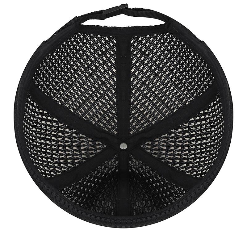 Leather Label Hollowed-out Large Mesh Tang Hats for Men and Women Hip-hop Breathable Landlord Hats