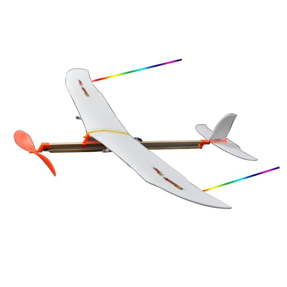 Leichter Gummibandbetriebener Hubschrauber Beliebtes DIY Montage Flugzeuge Spielzeug für Kinder Draußen