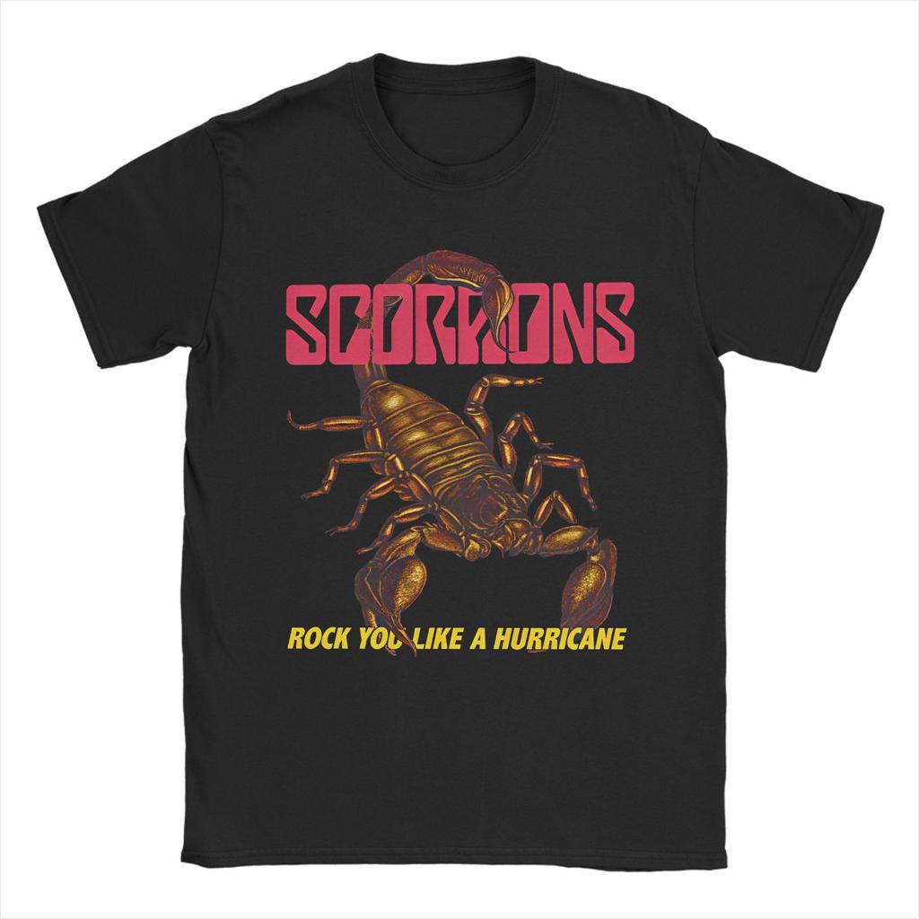 Scorpions Heavy Metal Rocková Kapela Tričko Letní Streetový Styl Trička Bavlna Trendy Tričko Pro Pánské Krátkorukávové Top Trička
