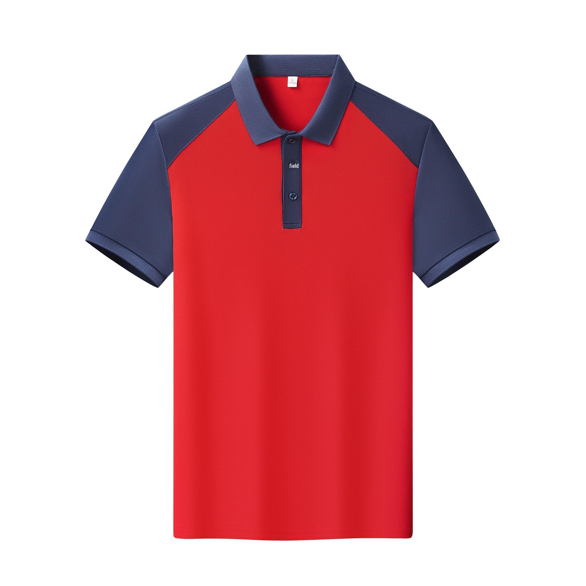 Custom Men s Short Sleeve Color Block Lapel Polo Shirts for Auto Repair XXXL