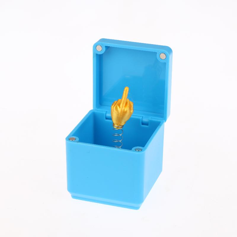 Christmas Surprise Box Prank Middle Finger Gift Box Prank Toys Creative Desk Pop Up Surprise Present Case Xmas Gifts