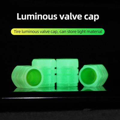 Car Tire Valve Cap Mini Protective Sturdy Durable Decoration Car Accessories Universal Luminous Effect Motorcycle Tire Valve Cover for Vehicle