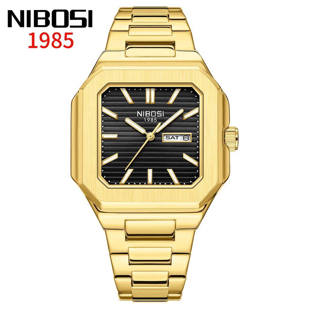 Square Watch Waterproof Fashion Men'S Watch Double Calendar Watch Men'S Quartz Watch