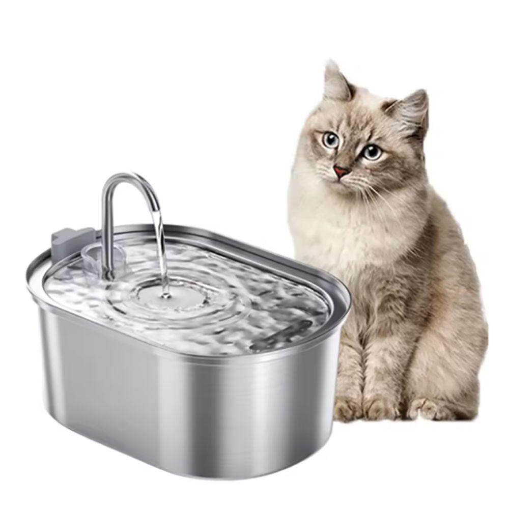 Stainless Steel Pet Water Dispenser Automatic Pet Water Drinker Smart Cat Water Fountain  Dog