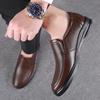 Leather Shoes Men's 2024 New Business Dress Hollow Breathable Hole Sandals Men's Leather Middle-aged and Elderly Dad Casual Shoes