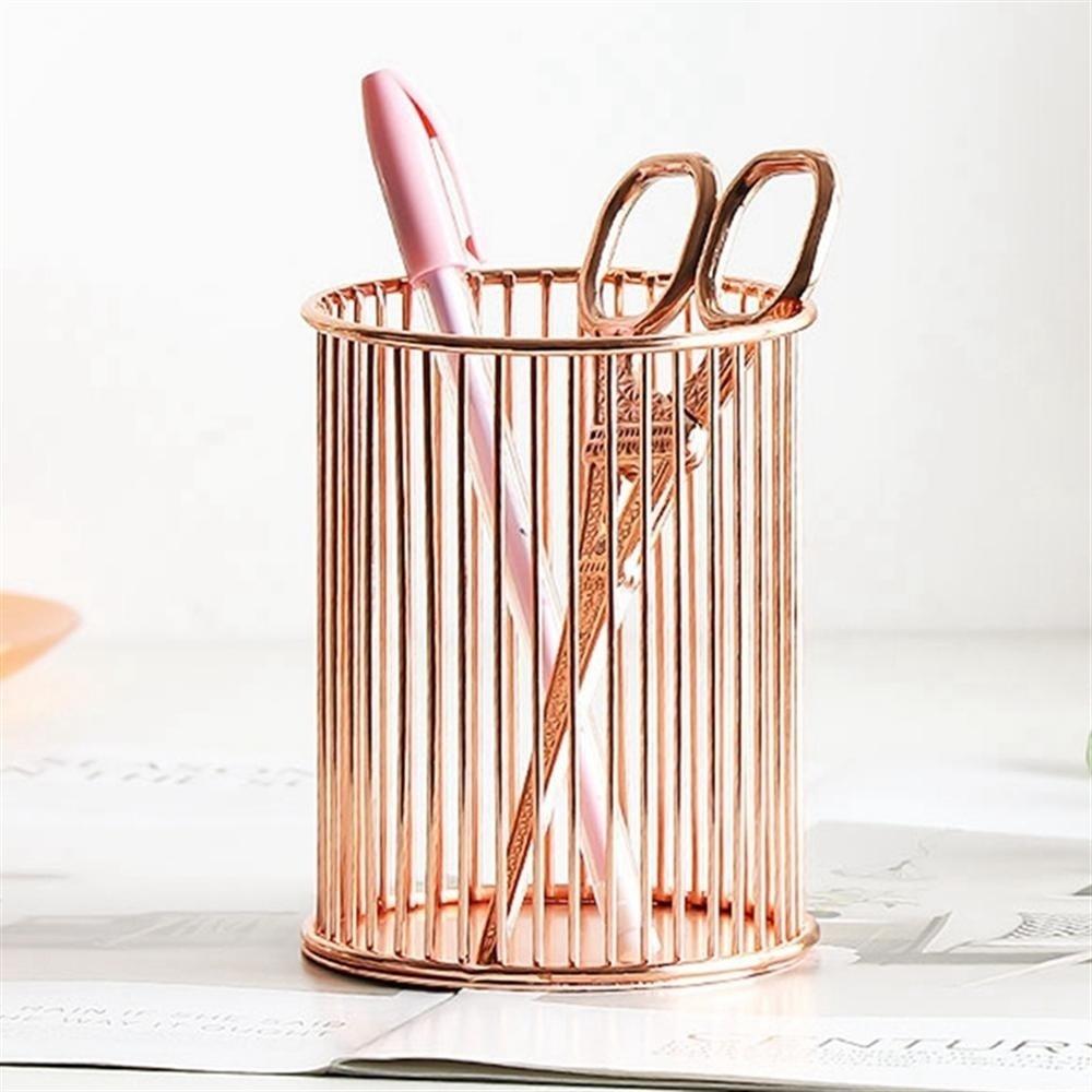 1PC Simple Makeup Brush Storaget Beauty Tools Brush Storage Bucket Desktop Pen Iron