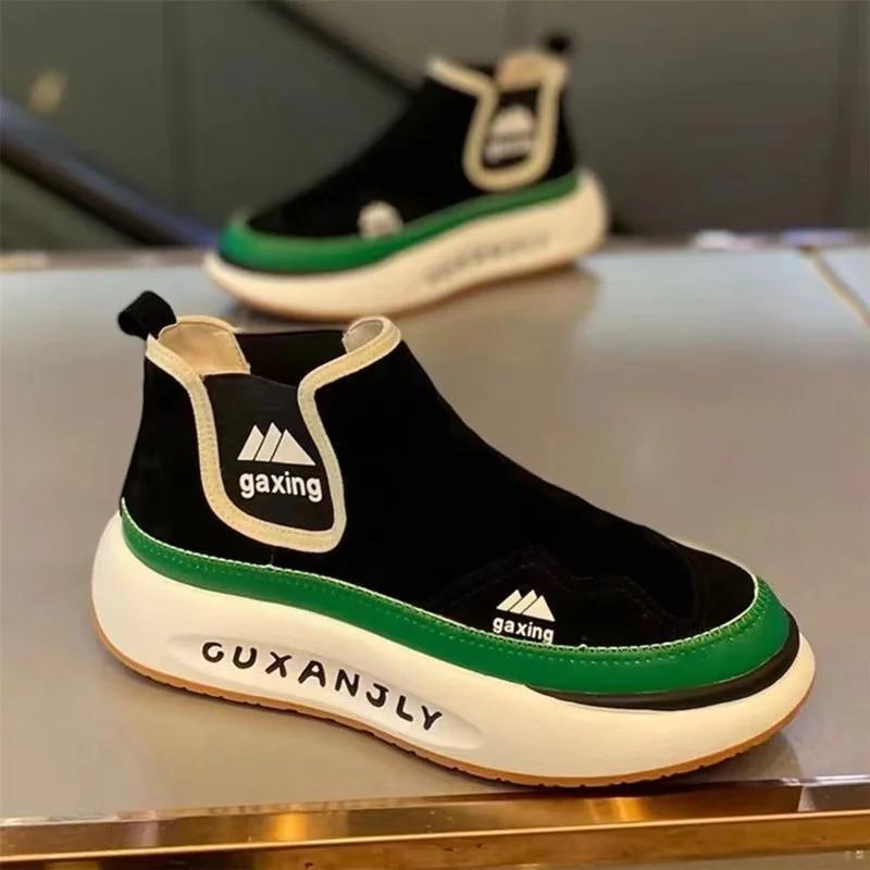 Mode Herrenstiefel Mode Plateau Stiefeletten Outdoor Leichte Sneaker für Herren Rutschfeste Designerstiefel 2024 Frühling Winter Herrenschuhe