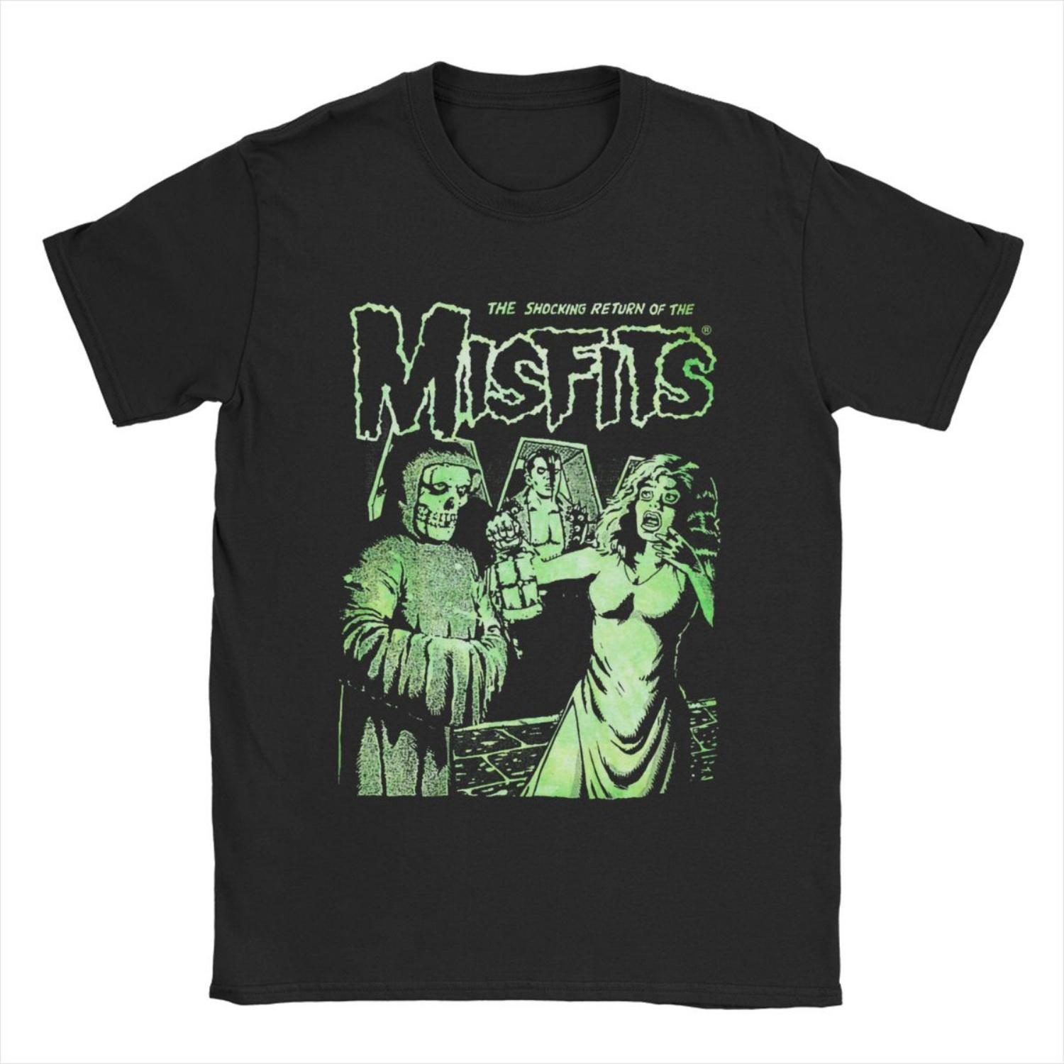 

Чоловіча футболка The Misfits The Return Смішна чиста бавовна Короткий рукав Круглий виріз Топи 4XL 5XL 6XL XXXXXL