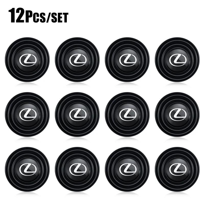 

Emblems For Lexus F-SPORT ES RX NX LS UX LM LX GX LC RZ IS CT GS RC HS 12Pcs Car Door Trunk Shock Absorbing Anti-Noise Sticker