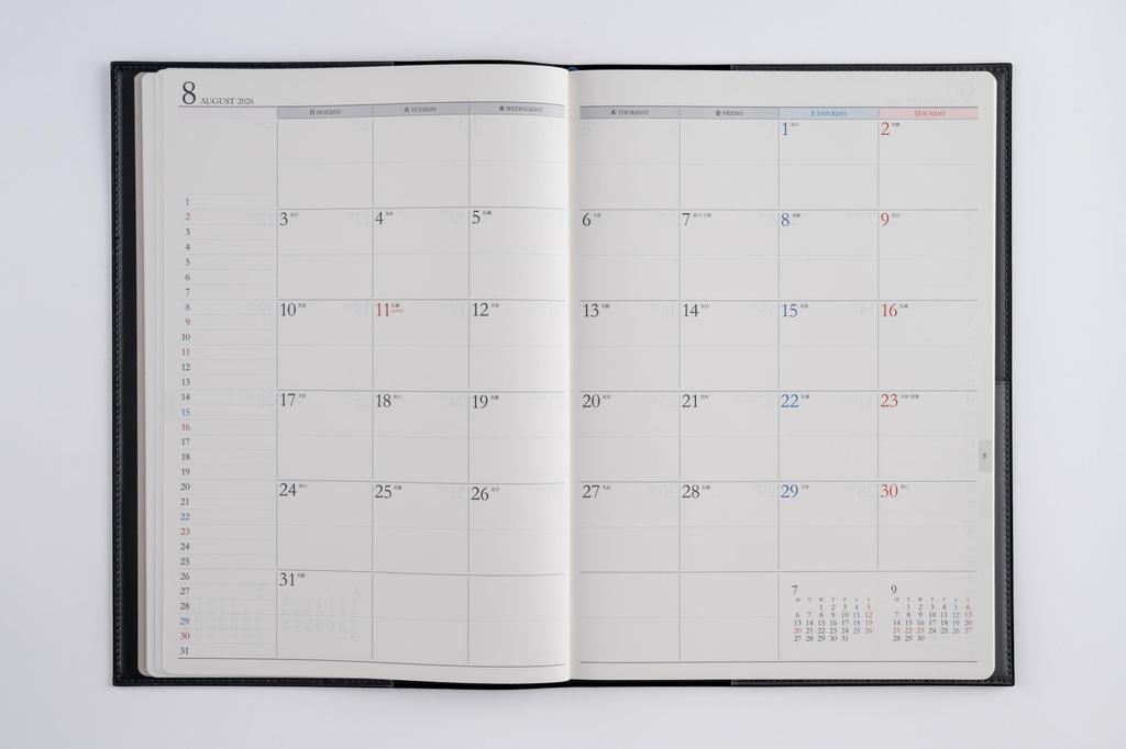 Takahashi 2026 B5 Weekly Desk 440 December Diary, Casual, Black, No. (Starts 2025)