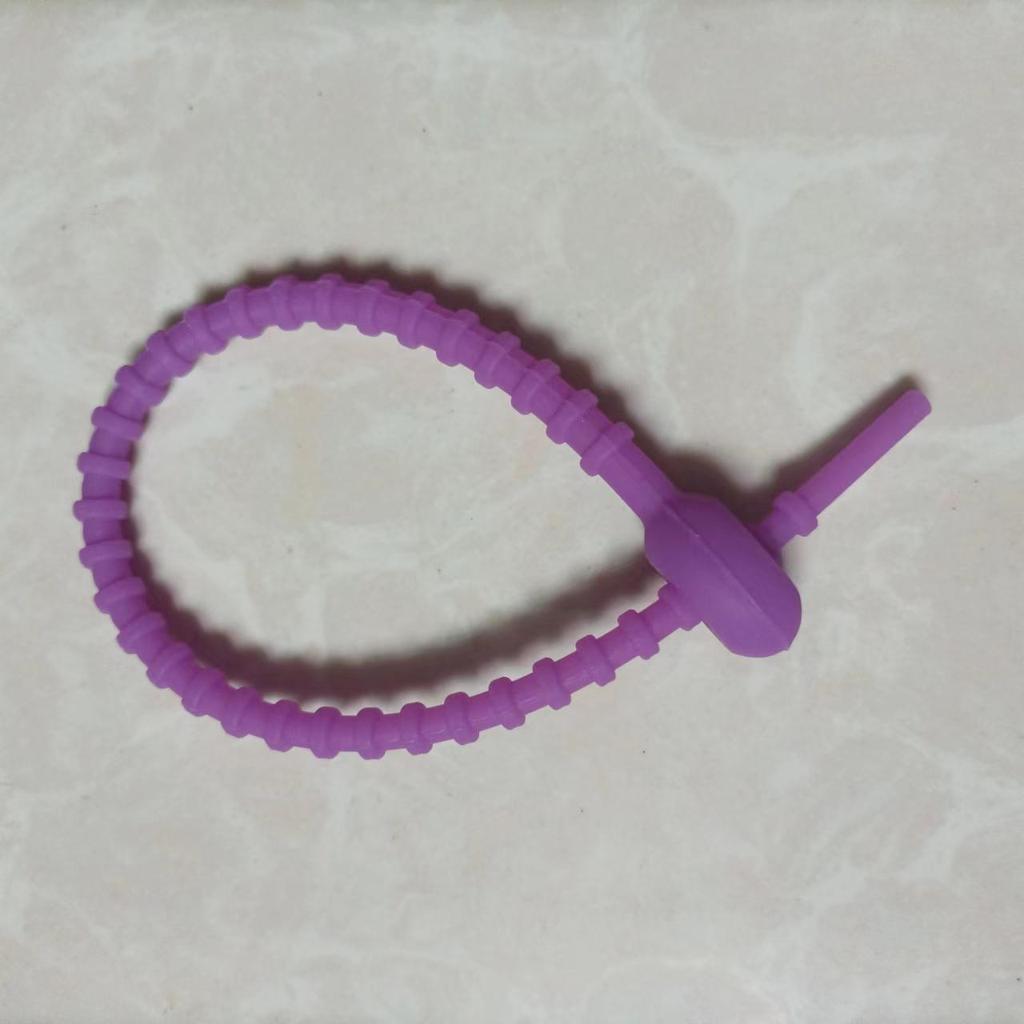 Wiederverwendbare farbige Silikon-Kabelbinder für Datenkabel, Kabelaufwickler und -management