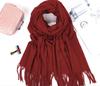 Scarf Women's Winter High-end Cashmere Scarf Versatile Women's Shawl Korean Autumn and Winter Solid Color Scarf