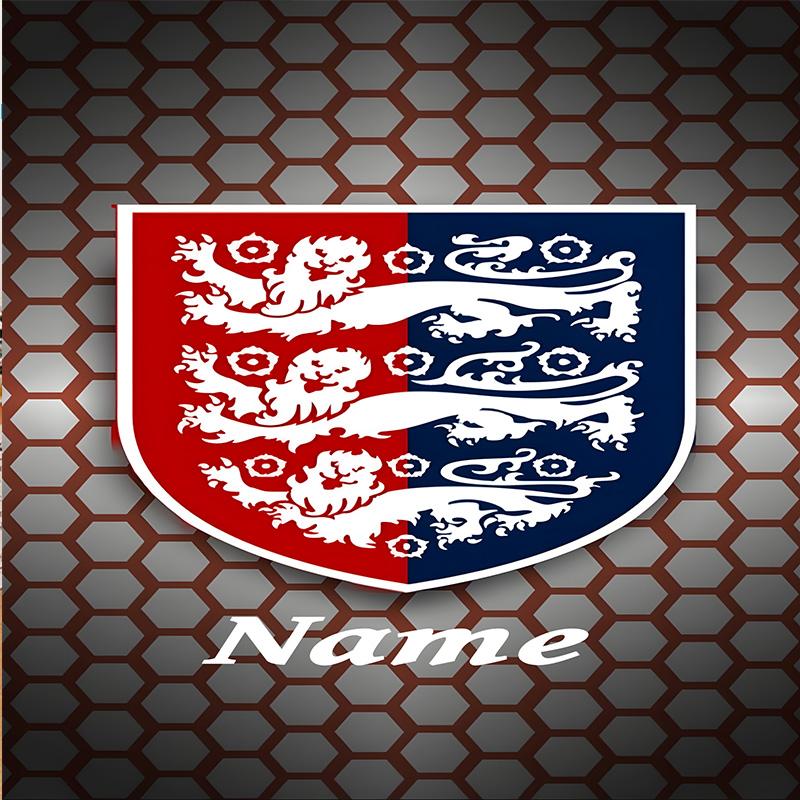 Custom Name England Football Crest Umbrella Folding Umbrella, Automatic Umbrella - 8-Frame for Travel, Casual Lightweight Personalized Gifts