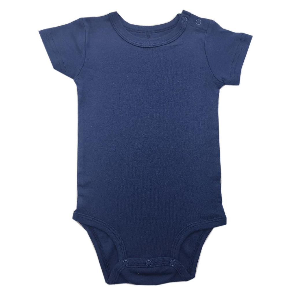 Baby Shoulder Snap Ribbed Cotton Bodysuit - Short Sleeve One-Piece Romper for Boys & Toddlers