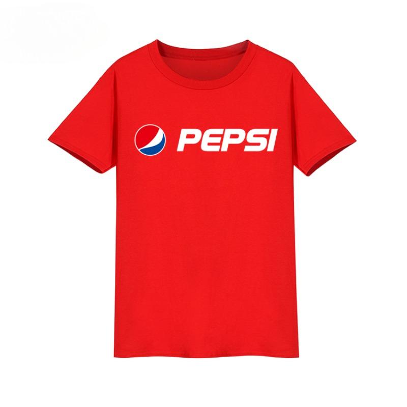 

Памятная футболка Pepsi с коротким рукавом Pepsi для мужчин и женщин, парная, свободная, студенческая, уличная мода S