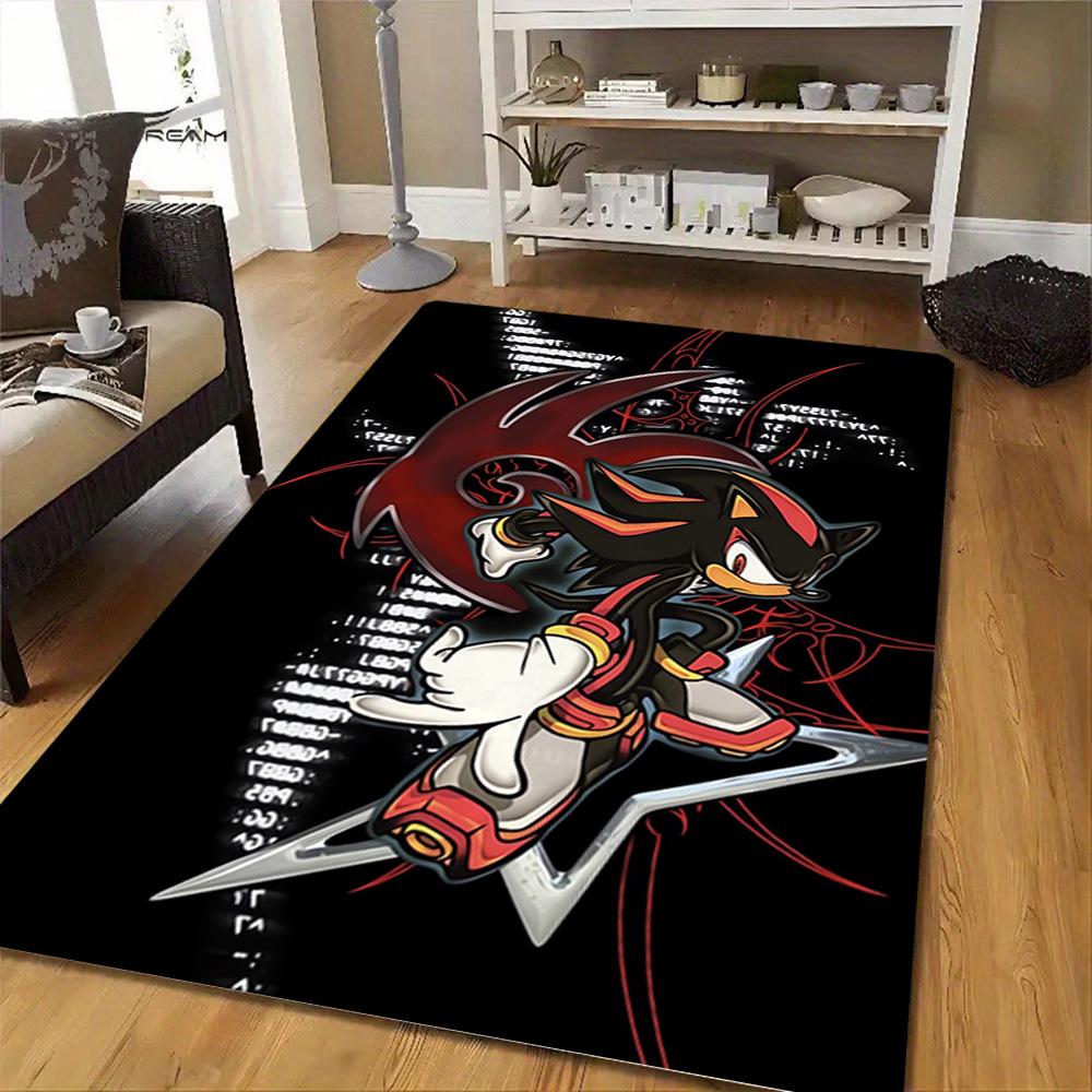Sonic The Hedgehog Comic Art Print Decoration,Carpet,Living Room,Bedroom, Non-slip,Square rug