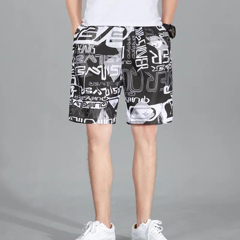 Men's Shorts Summer Beach Pants Men's Large Size Loose Quick-drying Sweat-absorbent Five Pants Outer Wear Fashion Casual Shorts