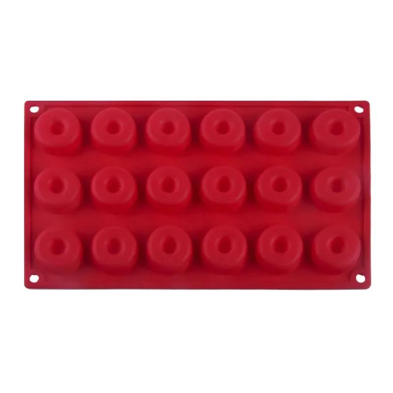 Mini Silicone Donut Maker 18 Cavity Non-Stick Chocolate Donut Mold Baking Pan Donut Dessert Baking Tray Bread Pastry Cake Tools