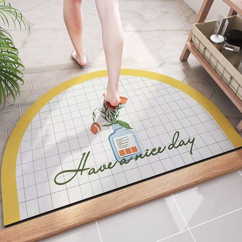Bathroom absorbent diatom mud toilet  doormat toilet toilet floor mat toilet carpet