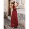 Women's Fashion Summer Spring Polka Dot Print Sleeveless Hanging Neck High Waist Casual Dresses
