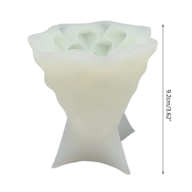 Aroma Plaster Silicone Mold Handicrafts Soap Candle Resin Casting Handmade Sawtooth Christmas Tree Shape 3D Candle Mold