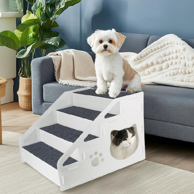 MultiPurpose 3/4 Levels Pet Stair Adjustable Ramp for Small Dogs and Cats, Home Furniture Accessories Storage Box