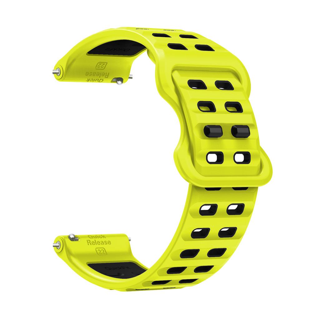 22mm Two-Color Silicone Watch Band for Huawei, Samsung, Garmin, Huami, Coros, Suunto, Xiaomi