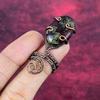Dragon Bloodstone Real Gemstone Ring Adjustable Ring Copper Wire Wrapped Jewelry