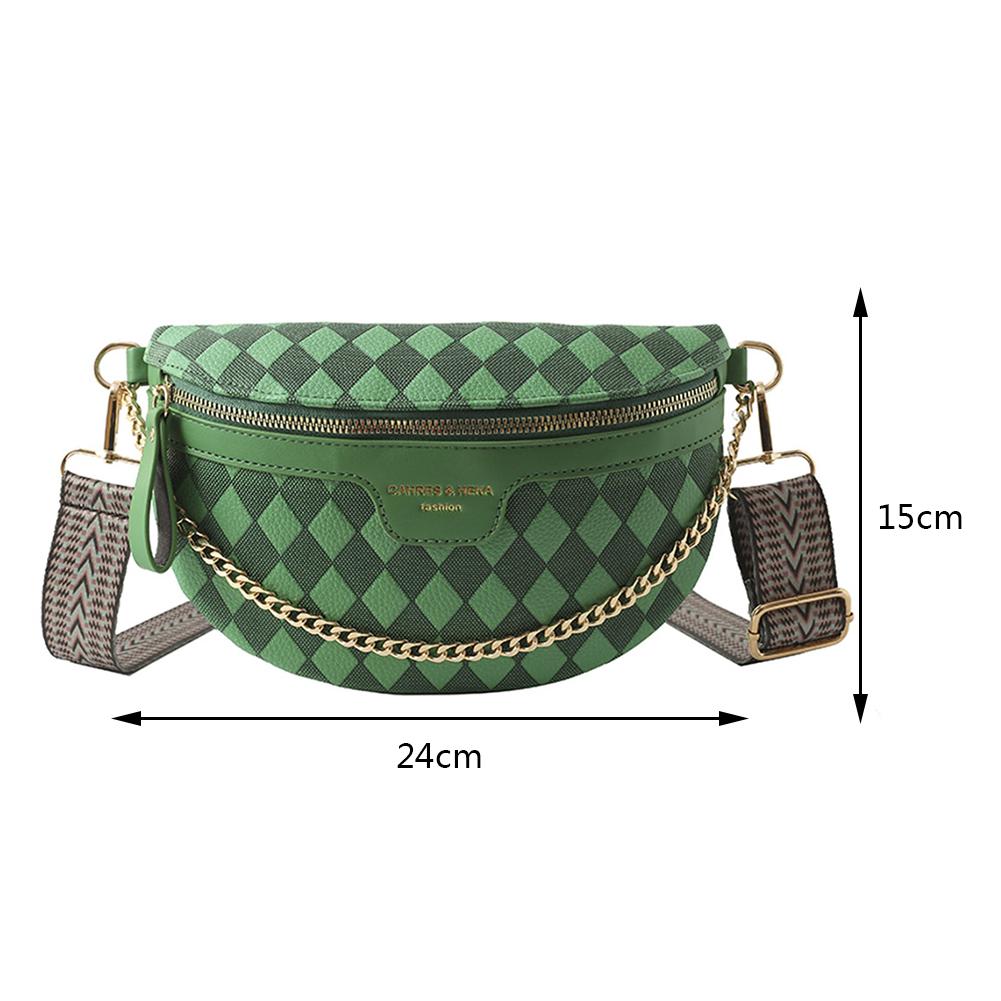Casual Chest Bag 2025 Luxury Designer Women's Waist Bag Multi-pocket Street Fanny Pack PU Chest Bag Wide Strap Crossbody Bag