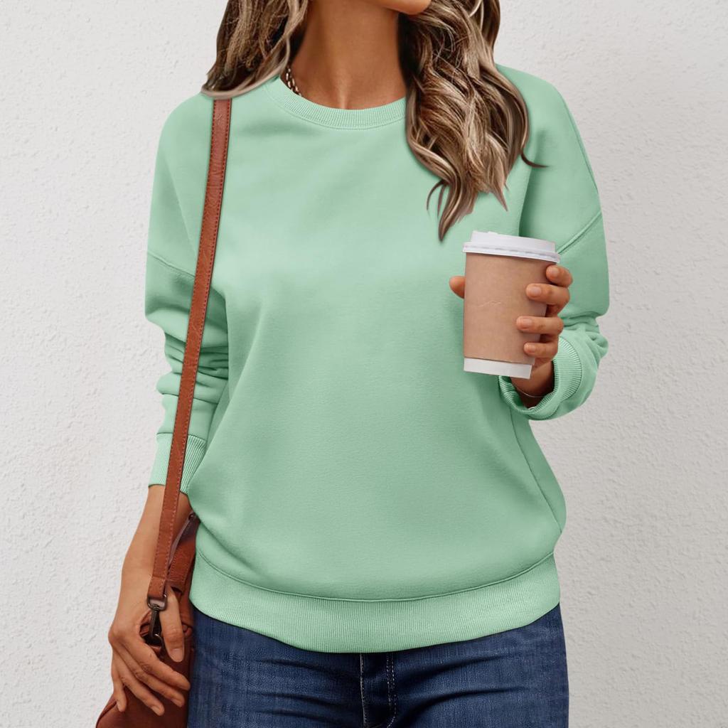 Women's Solid-color Fashionable Long-sleeved Top Hoodie