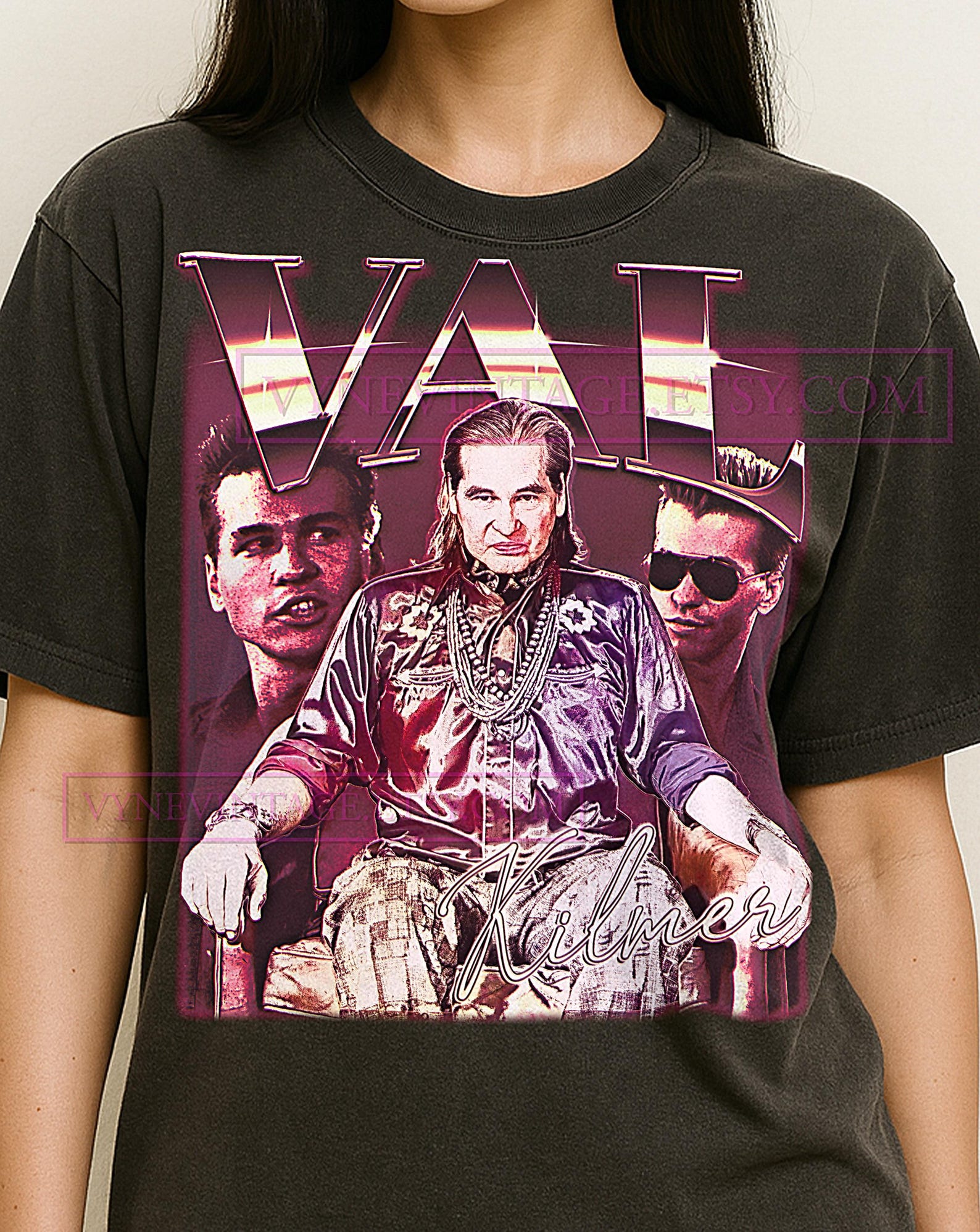 VAL KILMER T-Shirt, Vintage Actor Star Celebrity Performer Tee, 90s Retro Throwback, Val Kilmer Sweater M