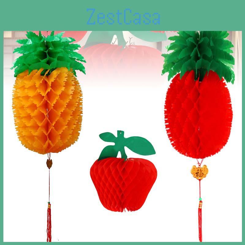 Pinelanterns Hanging Decorations Happy New Year Chinese Fruit Cny