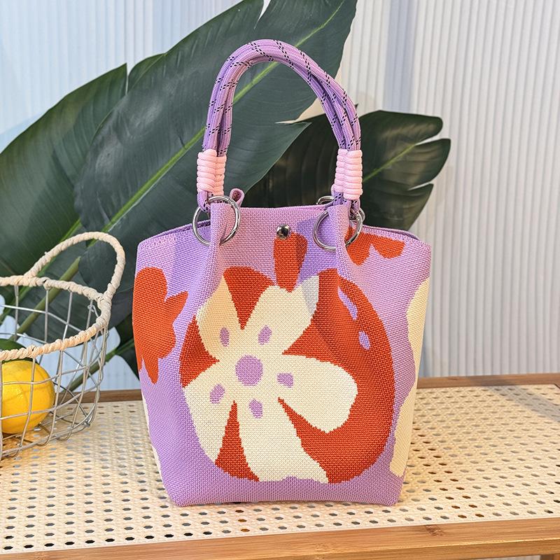 2025 Knitted Bucket Tote: Festive Gift Souvenir Bag
