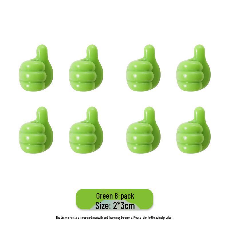 Set of 4 Creative Thumb Cable Storage and Adhesive Hooks: Multifunctional, No-Punching Cable Organizers