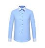 Men's Iron-Free Wrinkle-Resistant Color Block Long Sleeve Business Casual Shirt