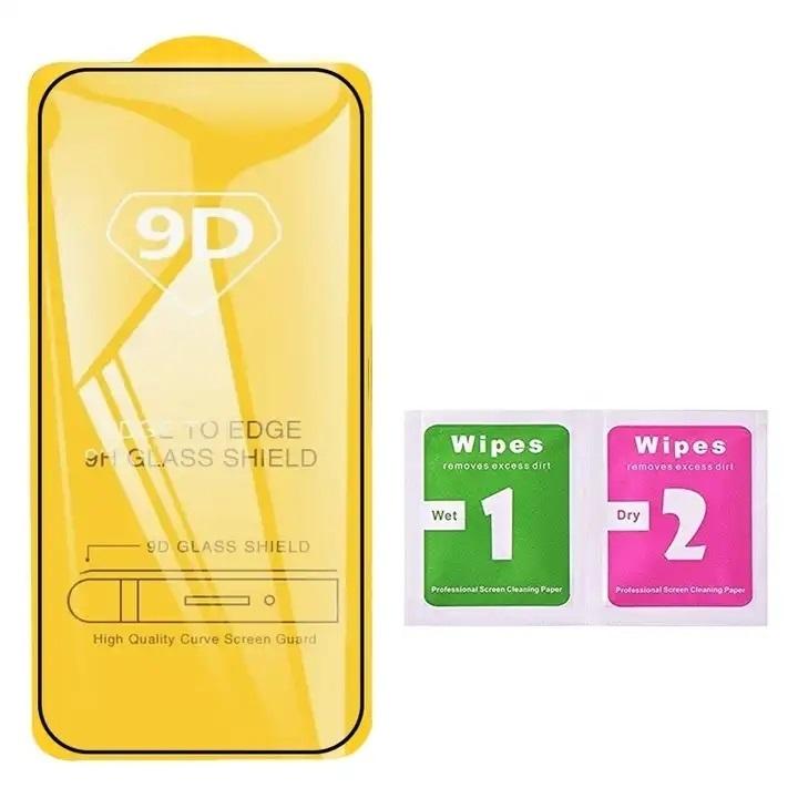 Protetor de tela de vidro temperado com borda preta, 5 peças para iphone1516 17 pro max14 plus 13 12 mini  geração película protetora reforçada