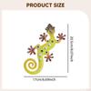 Metal Gecko Wall Art 2D Hanging Artwork,Art Decoration Ornament for Porch Cafe Patio Home