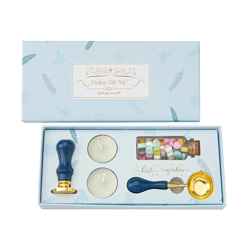 Antique Feather Dip Pen Ink Set Wax Sealing Stamp Kit Calligraphy Pen Letter Writer Pen Handwriting Feather Pen Wax Seal Stamp